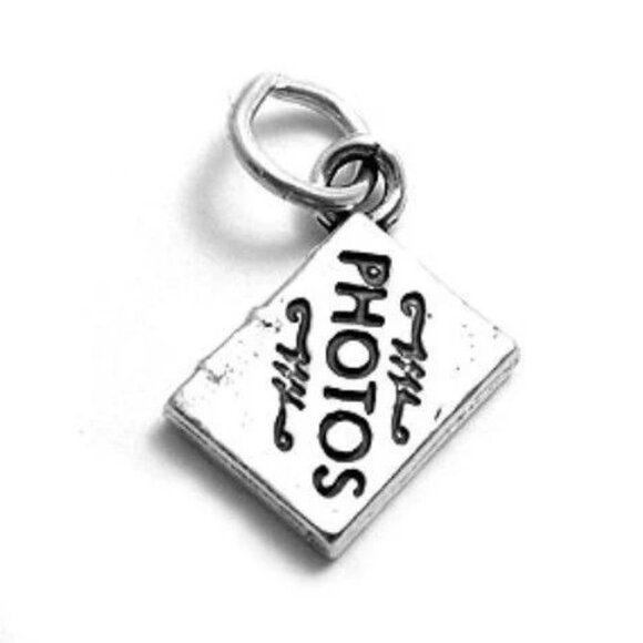ELEGANT STERLING SILVER PHOTO ALBUM CHARM